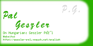 pal geszler business card